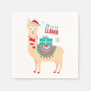 Serviette En Papier Fa La Llama Noël