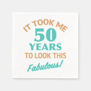 Serviette En Papier Fabuleux 50e anniversaire