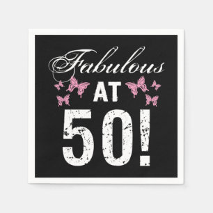 Serviette En Papier Fabuleux 50e anniversaire