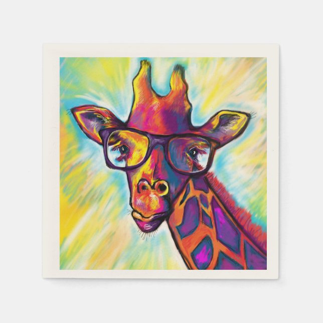 Serviette En Papier Fabuleux Cocktail Giraffe Napkins (Devant)