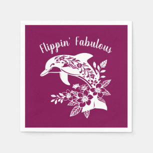 Serviette En Papier Fabuleux dauphin hawaïen