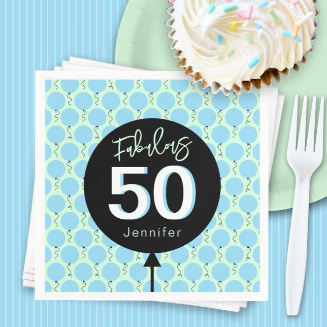 Serviette En Papier Fabuleux fête d'anniversaire 50 (Créateur téléchargé)