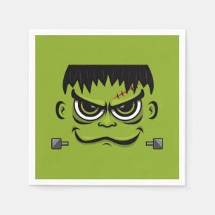 Serviette En Papier Face Frankenstein Halloween