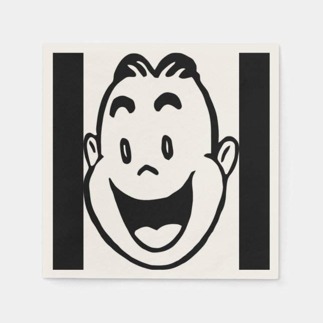 SERVIETTE EN PAPIER FACE HEUREUSE (Devant)