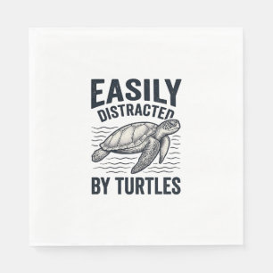 Serviette En Papier Facilement Distrait Par Les Tortues Vintage Design