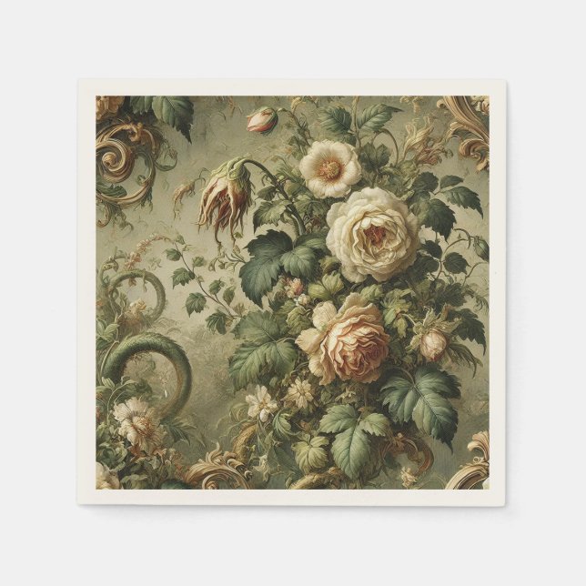 Serviette En Papier Fade to Grace - gothique baroque (Devant)