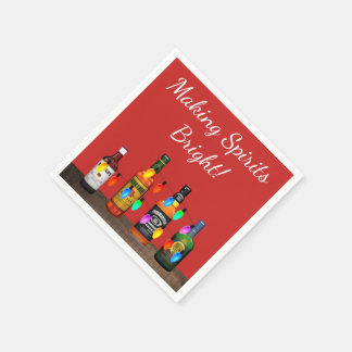 Serviette En Papier Faire des esprits brillants Noël amusant Cocktail 