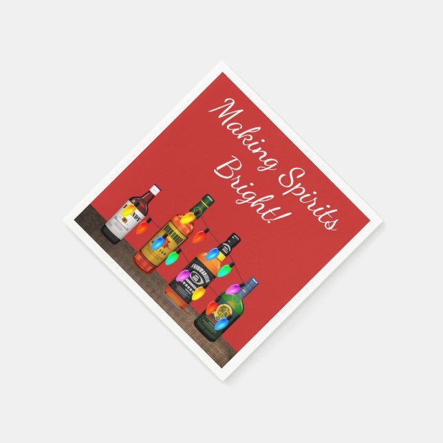 Serviette En Papier Faire des esprits brillants Noël amusant Cocktail  (Coin)