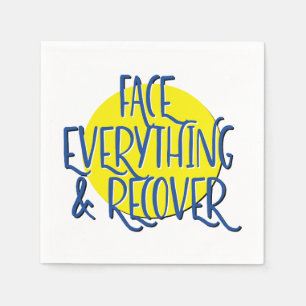 Serviette En Papier Faire Face à Tout et Se Rétablir Slogan des 12 É