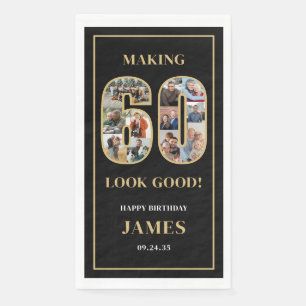 Serviette En Papier Faire paraître 60 ans Photo Anniversaire
