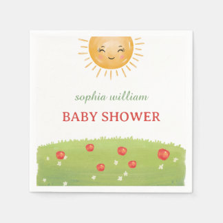 Serviette En Papier Faire-part de Baby Shower à l'aquarelle pour une F