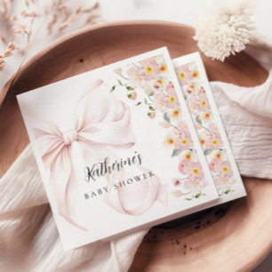 Serviette En Papier Faire-part de naissance Baby In Bloom Arc-en-ciel