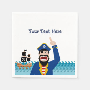Serviette En Papier Faire-part pirate