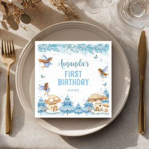 Serviette En Papier Fairy Girl Jardin d'hiver Anniversaire serviettes