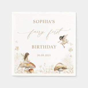 Serviette En Papier Fairy Premier anniversaire