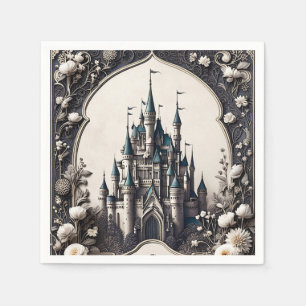 Serviette En Papier Fairytale Floral Castle