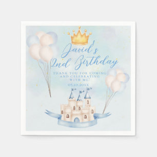 Serviette En Papier Fairytale prince Castle Crown party 3d Anniversair