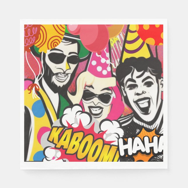 Serviette En Papier Fais la fête (Devant)