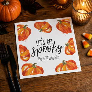 Serviette En Papier Faisons de l'Halloween une fête avec cette citroui