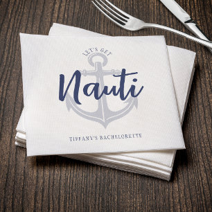 Serviette En Papier Faisons la Fête Ancre Bleue Enterrement de Vie de