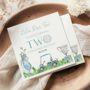 Serviette En Papier Faisons la fête au golf Let's Par-Tee Blue pour le