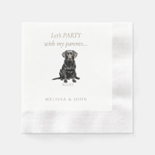 Serviette En Papier "Faisons la Fête Cocktail de mariage d'animaux de