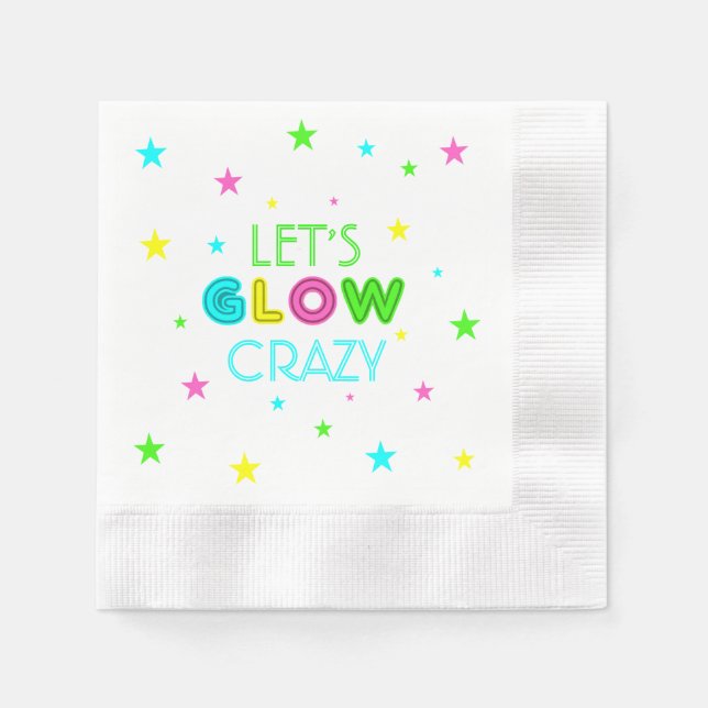 Serviette En Papier Faisons la fête en luminescence folle (Devant)