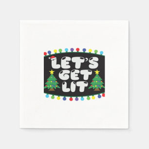 Serviette En Papier Faisons Lit Arbre de Noël Joyeux Amusants Blagues