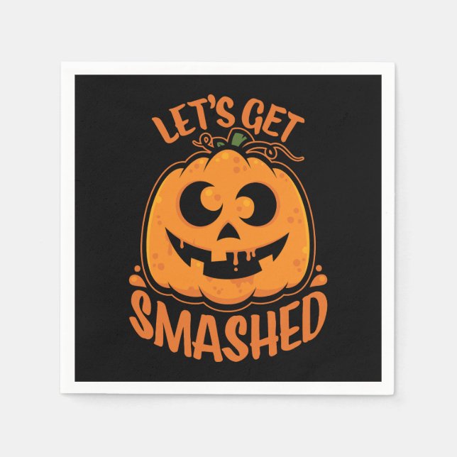 Serviette En Papier Faisons tomber Tipsy Halloween Jack-O’-Lantern (Devant)