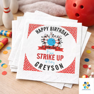 Serviette En Papier Faisons une partie de bowling ! Fête d'anniversair
