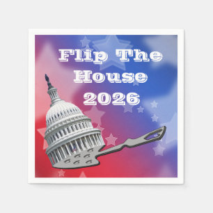 Serviette En Papier Faisons voter la Chambre en bleu 2026