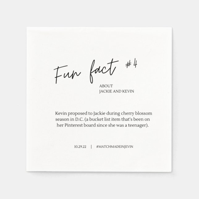 Serviette En Papier Fait amusant #1 Mariage Cocktail serviettes (Devant)