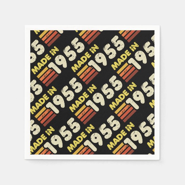 Serviette En Papier Fait En 1955 70e Anniversaire (Devant)