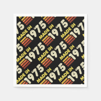 Serviette En Papier Fait En 1975 50e Anniversaire