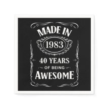 Fait en 1983 40 ans d'être génial anniversaire 202