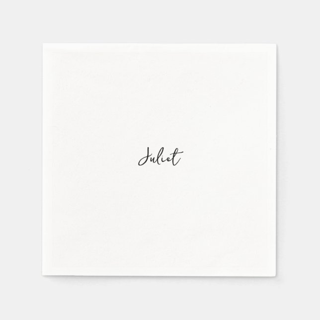 Serviette En Papier Fait maison Miss à Mrs La Cérémonie de Mariage la  (Devant)