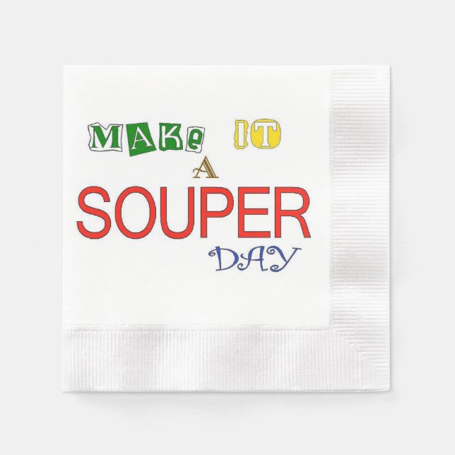Serviette En Papier Faites-en une soupe (Devant)