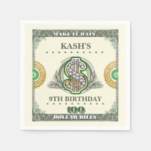 Serviette En Papier Faites-Il Pleurer 100 Dollars Bills Anniversaire B