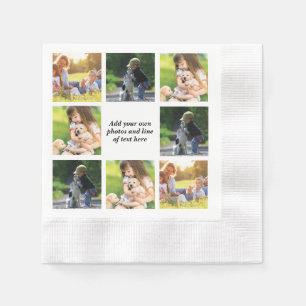 Serviette En Papier Faites votre propre collage photo et texte