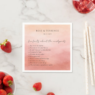Serviette En Papier Faits amusants de mariage au coucher de soleil tro