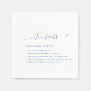 Serviette En Papier Faits amusants Naples Mariage bleu