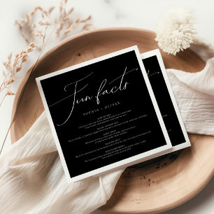 Serviette En Papier Faits amusants Simple Mariage moderne