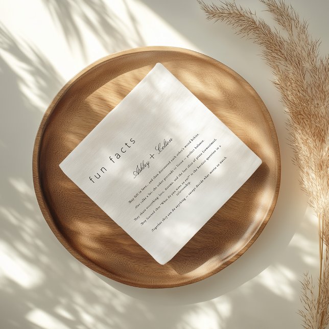 Serviette En Papier Faits amusants simples sur le mariage des jeunes m (Créateur téléchargé)