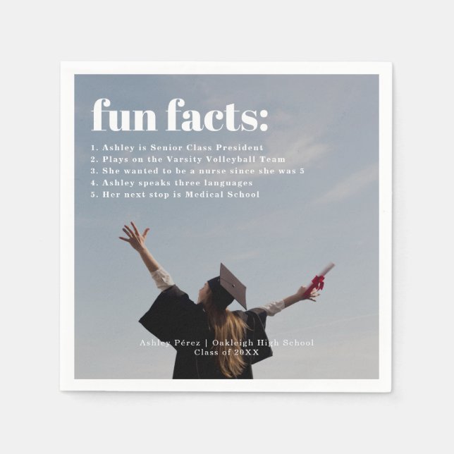Serviette En Papier Faits amusants | Superposition de photo simple mod (Devant)