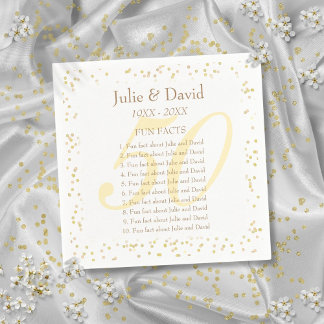 Serviette En Papier Faits amusants sur le 50e anniversaire de mariage