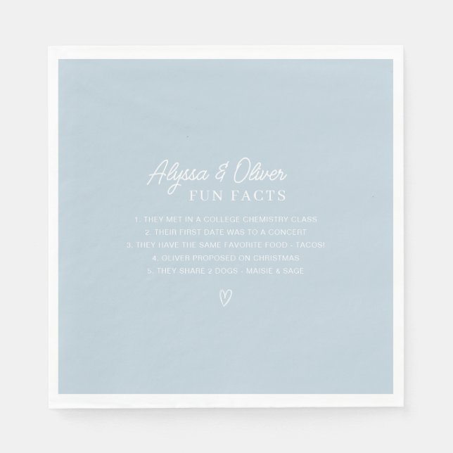 Serviette En Papier Faits amusants sur le Mariage couple (Devant)