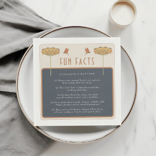 Serviette En Papier Faits amusants Vintages libellules Orange Party