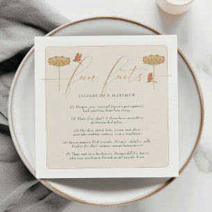 Serviette En Papier Faits amusants Vintages libellules Orange Party