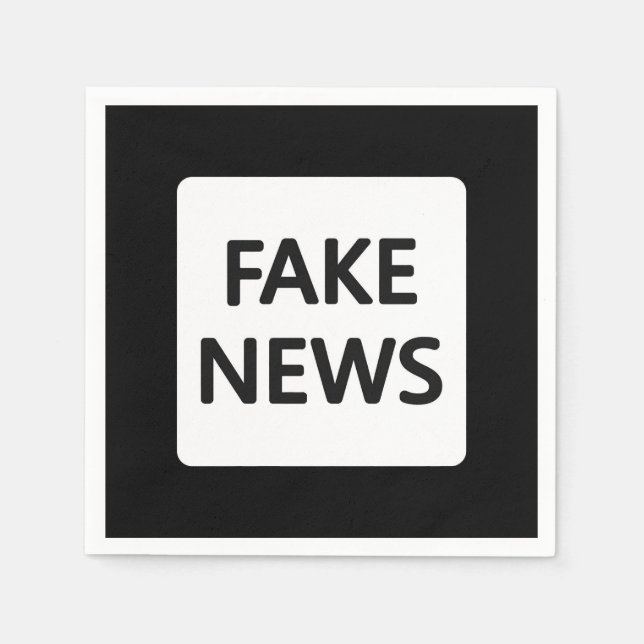 SERVIETTE EN PAPIER FAKE NEWS PAPER NAPKIN (Devant)