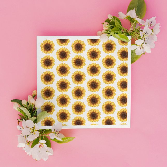 Serviette En Papier Fall Sunflowers Baby Shower (Créateur téléchargé)